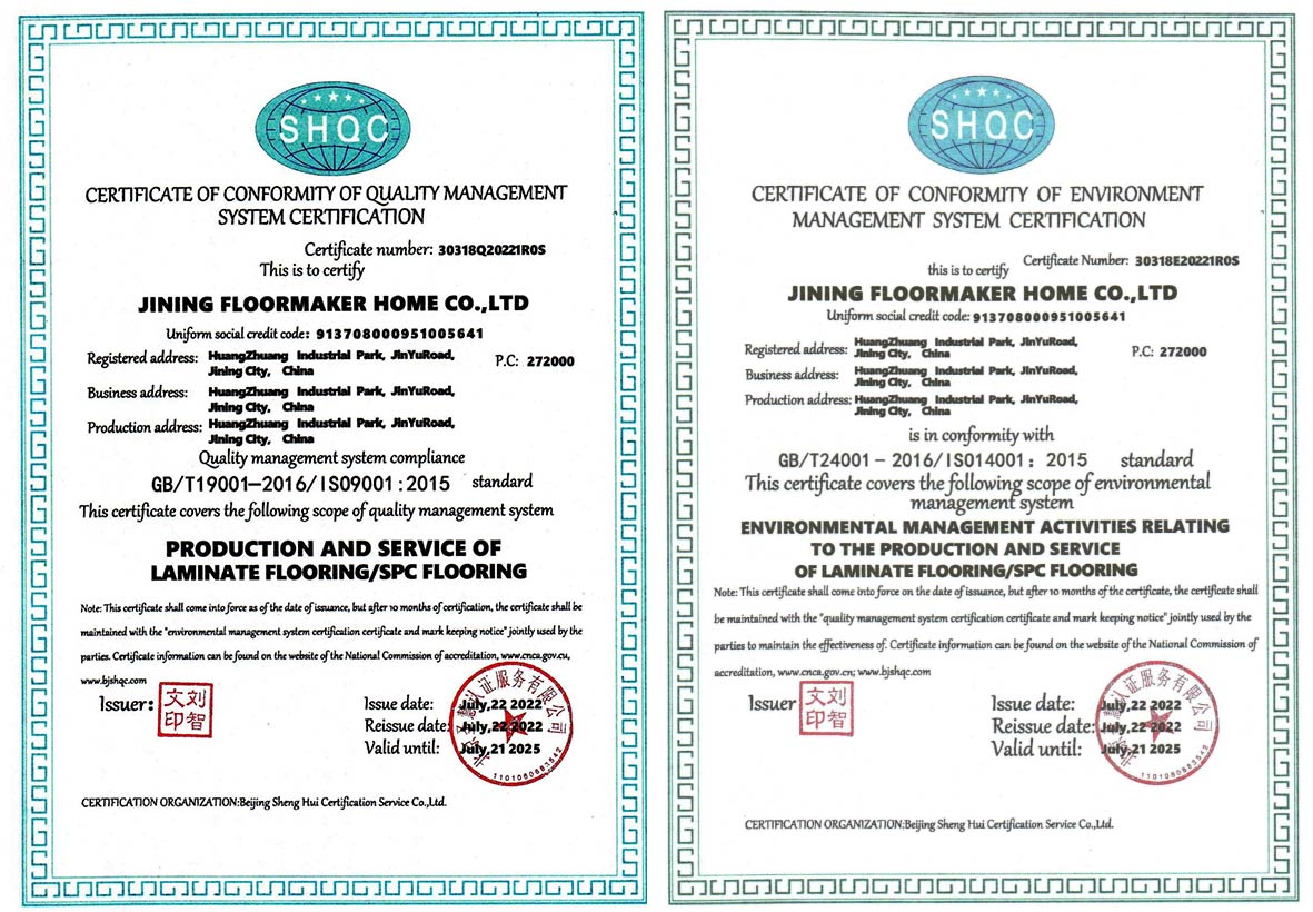 Flooring Certificate